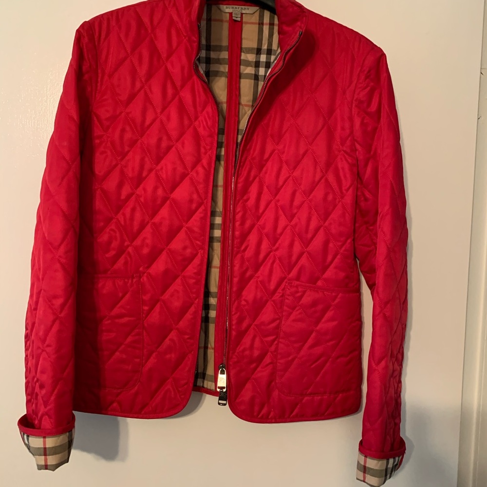 Authentic Burberry Quilted Plaid Coat